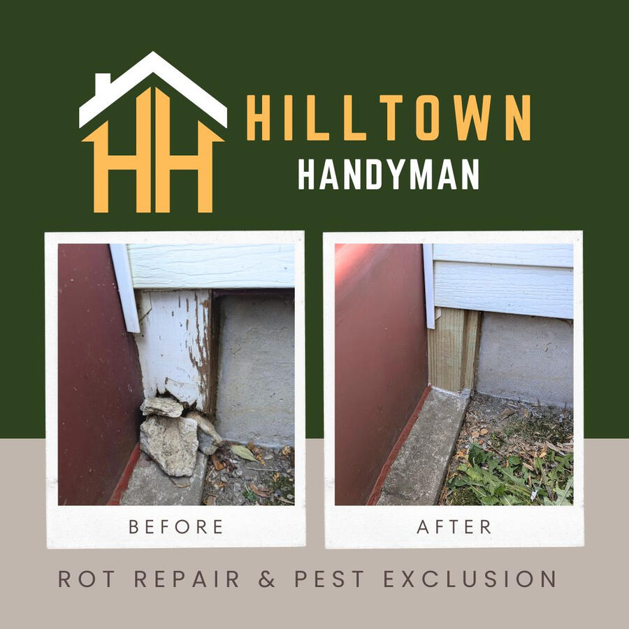 Before and after rot repair