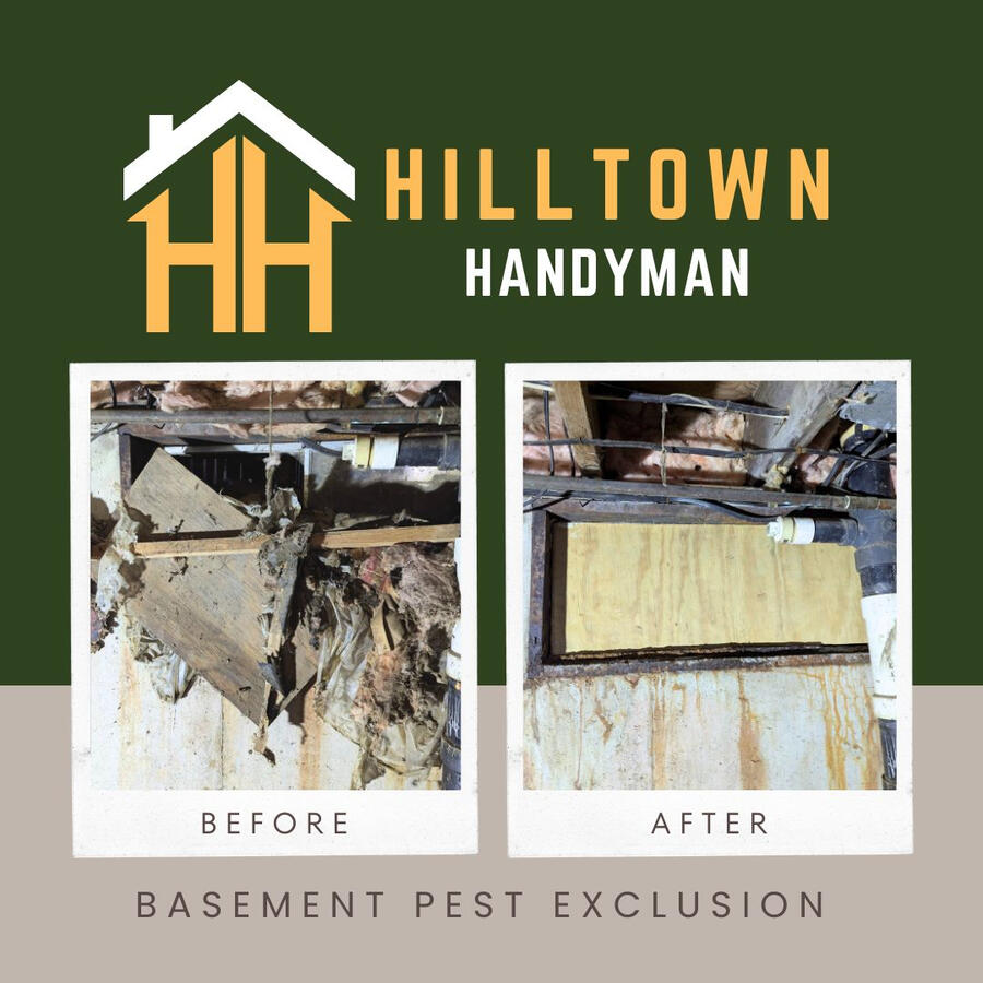 Before and after pest exclusion