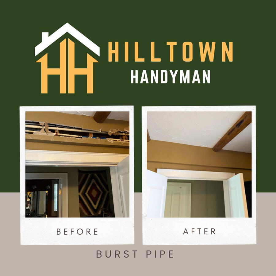 Before and after burst pipe 2